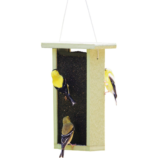 Bird's Choice Green Solutions 10-3/16 In. 1-1/2 Qt. Capacity Green Finch Thistle Feeder