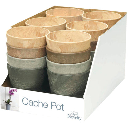 Novelty 5 in. Neutral Cache Planter (Assorted Colors)