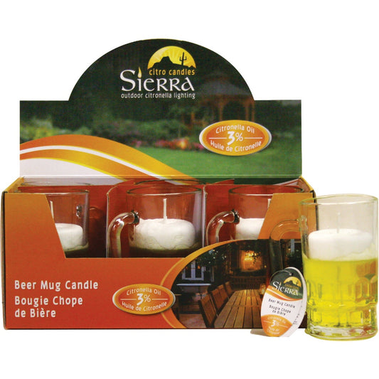 Sierra 7.1 Oz. 1-Wick Beer Mug Citronella Candle