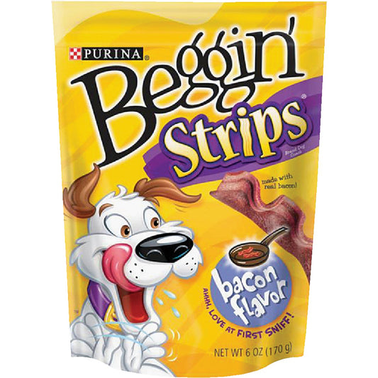 Purina Beggin' Strips Bacon Flavor Chewy Dog Treat, 6 Oz.