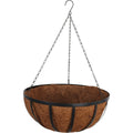 Best Garden 16 In. Steel Rod Black Powder Coat Hanging Plant Basket