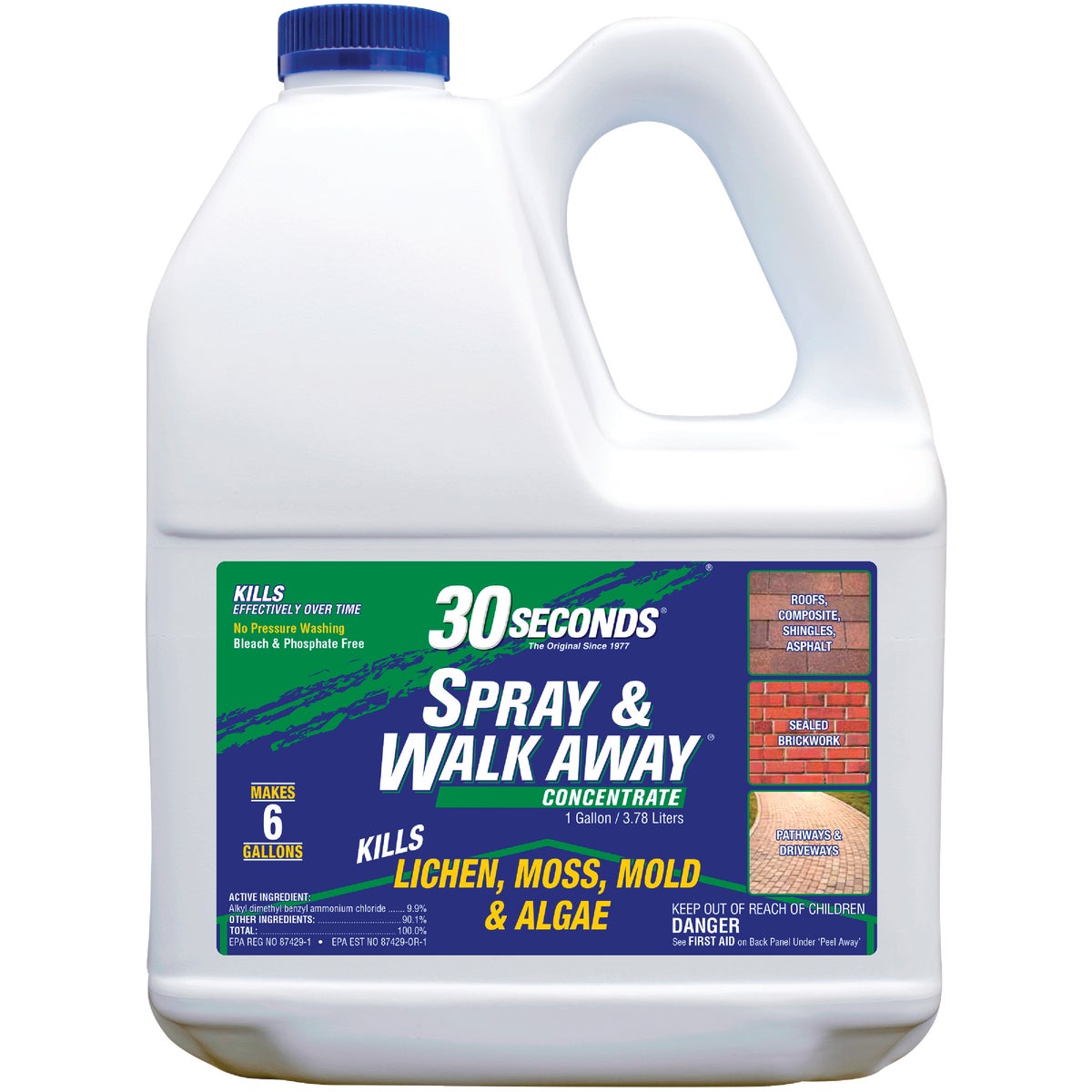 30 seconds Spray & Walk Away 1 Gal. Concentrate Moss & Algae Killer