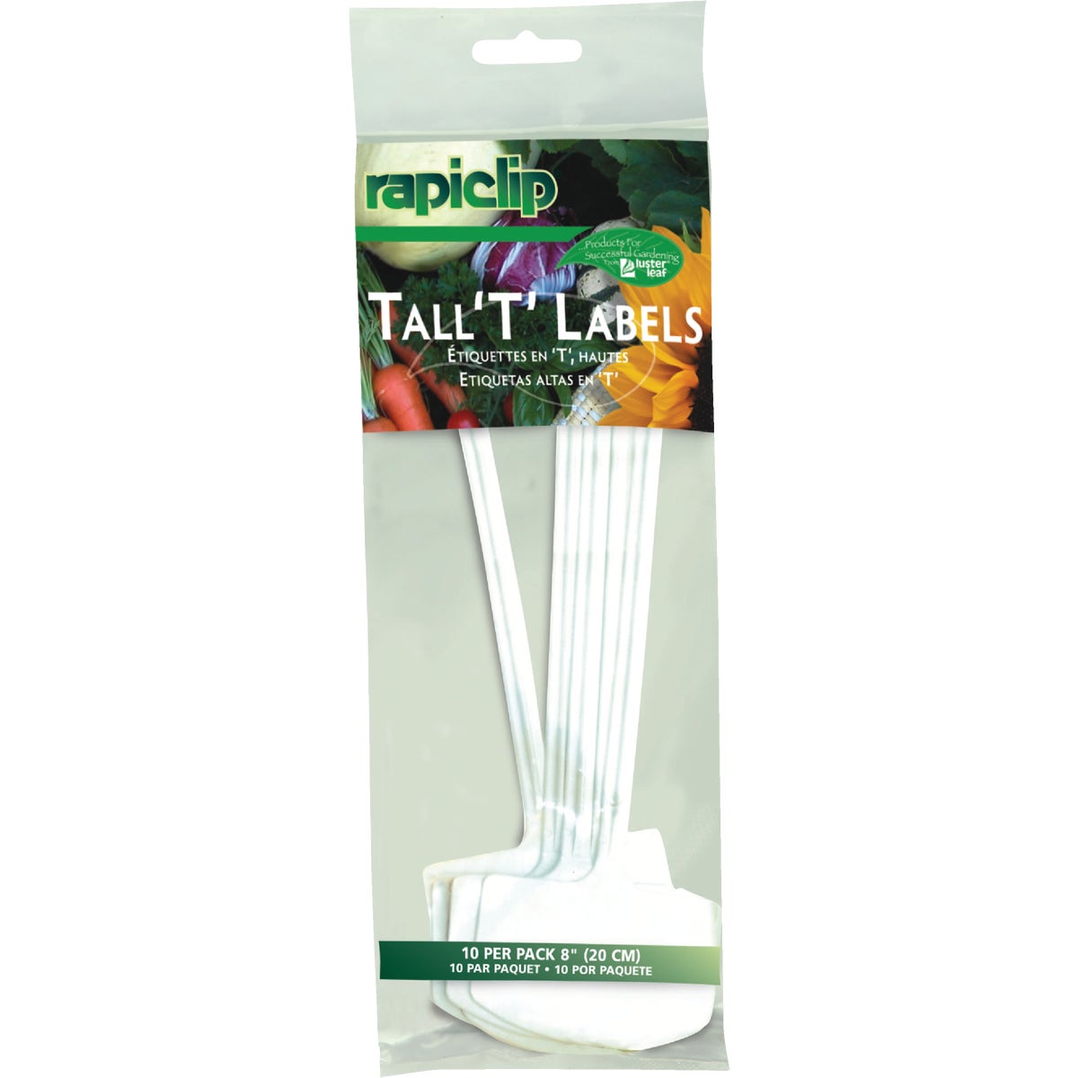 Rapiclip 8 In. Plastic Plant & Garden Marker T-Label (10-Pack)