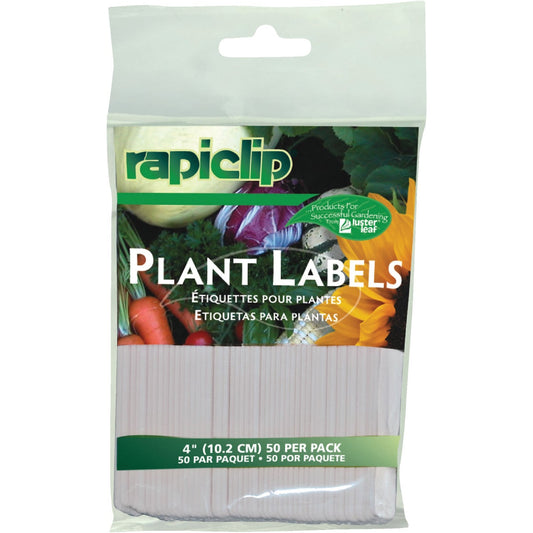 Rapiclip 4 In. Plastic Garden Marker Plant Label (50-Pack)