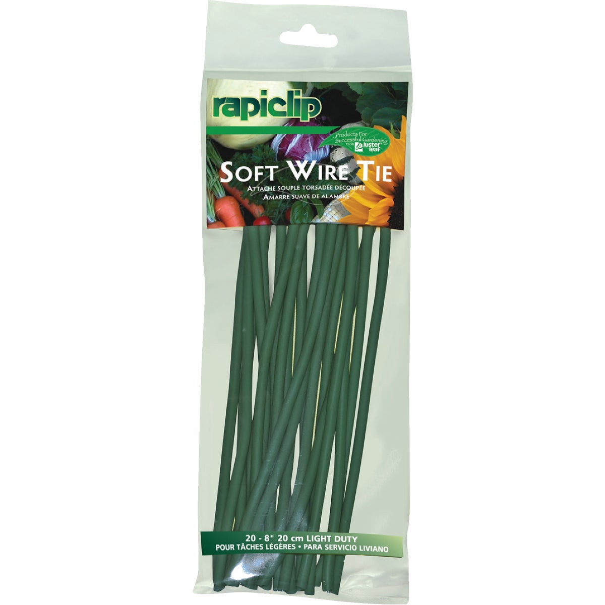 Rapiclip 8 In. Green Soft Wire Plant Tie (20-Pack)