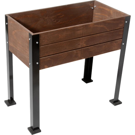 SGC Planters 10 In. W. x 32 In. H. x 32 In. L. Espresso Plywood Raised Garden Bed Garden System