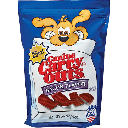 Canine Carry Outs Bacon Flavor Chewy Dog Treat, 25 Oz.
