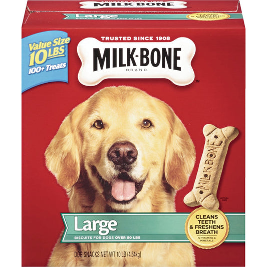 Milk Bone Large Dog Original Flavor Crunchy Dog Treat, 10 Lb.