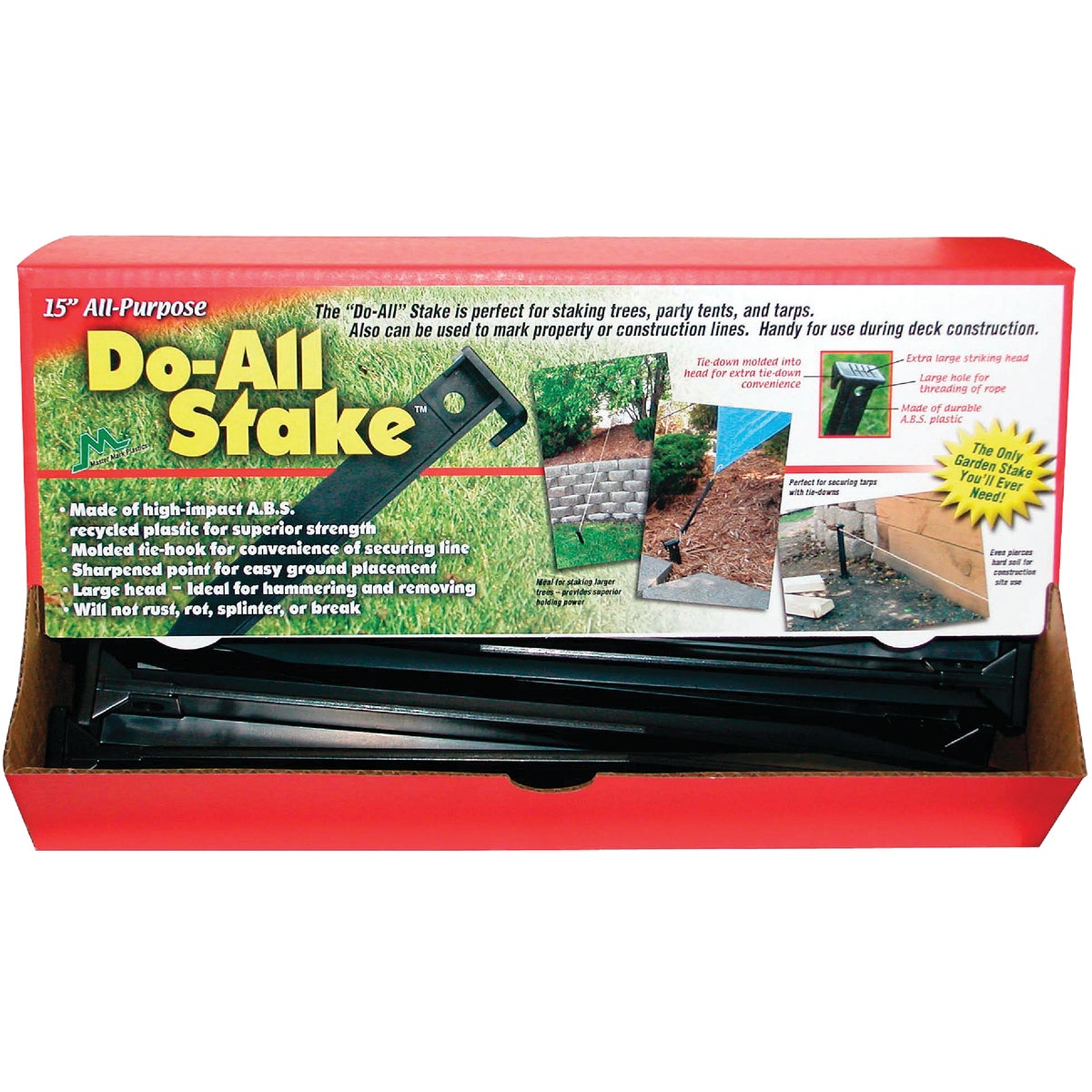 Master Mark Do-All 15 In. Black Plastic Tree and Plant Stake