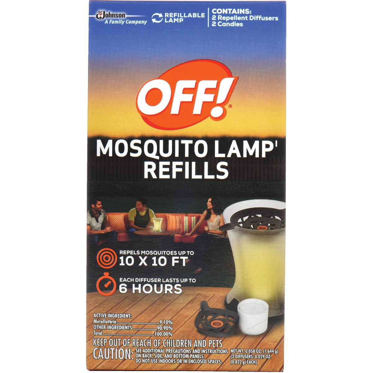 OFF! 6 Hr. Lamp Mosquito Repellent Refill (2-Pack)