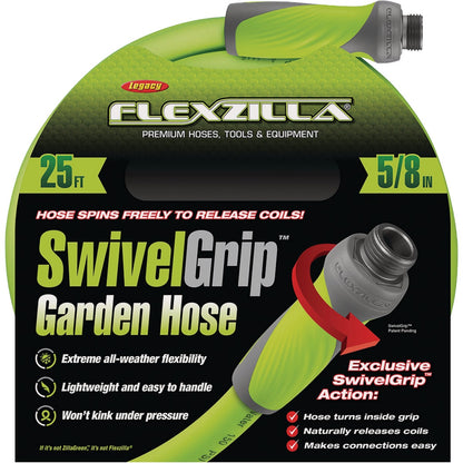 Flexzilla 5/8 In. Dia. x 25 Ft. L. Drinking Water Safe Garden Hose with SwivelGrip Connections