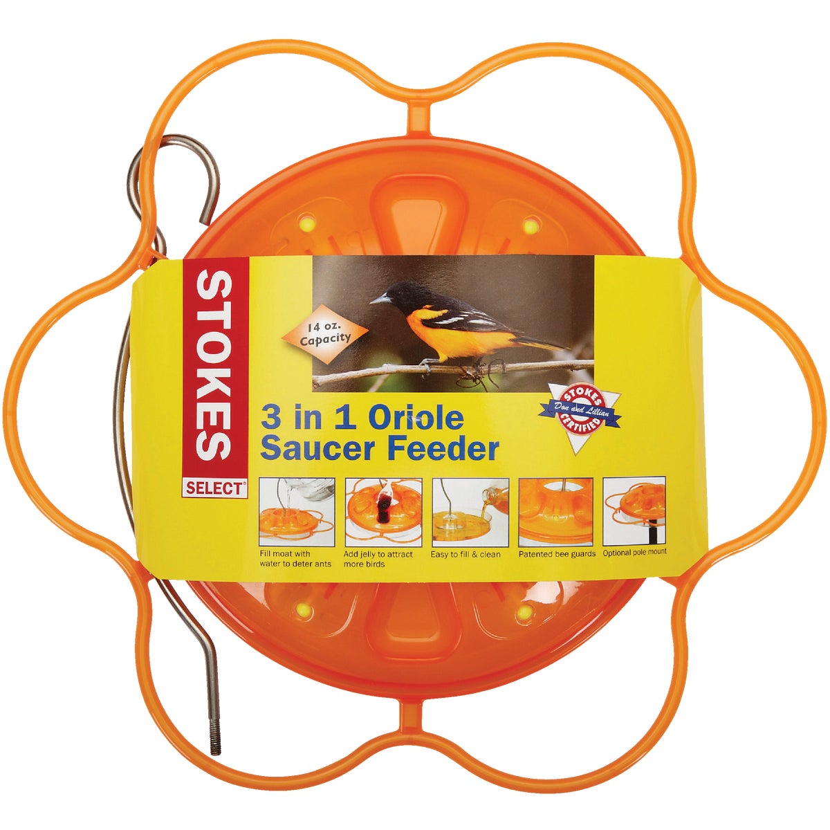 More Birds 14 Oz. Plastic Saucer Oriole Feeder