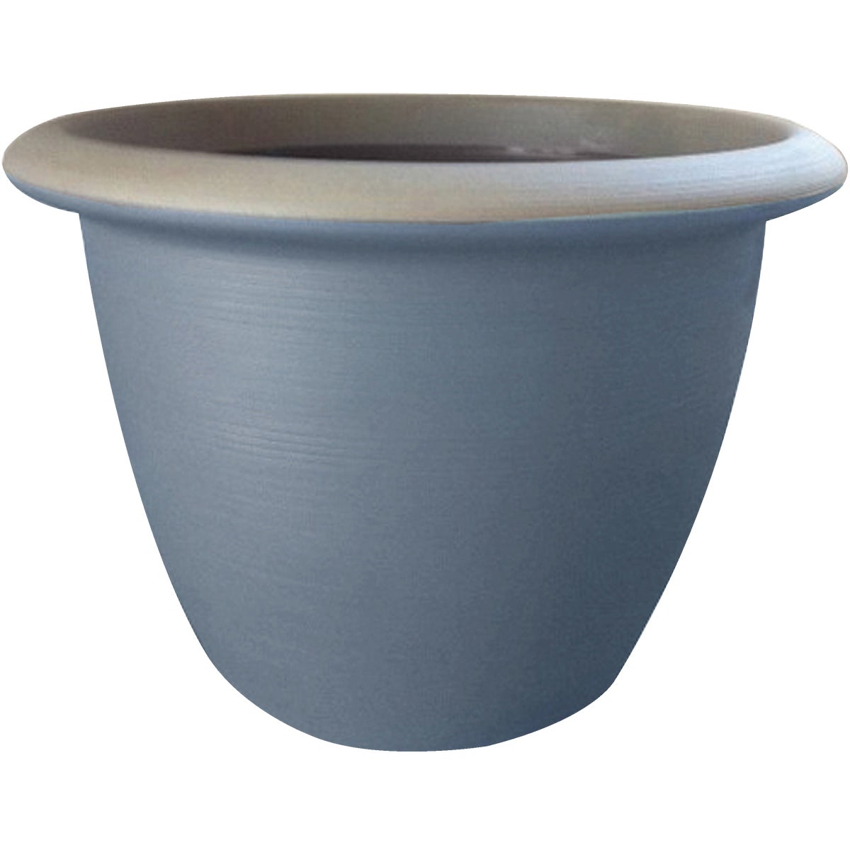 Myers Sevilla 12 In. Polypropylene Ponder Blue Planter w/Pepperstone Rim