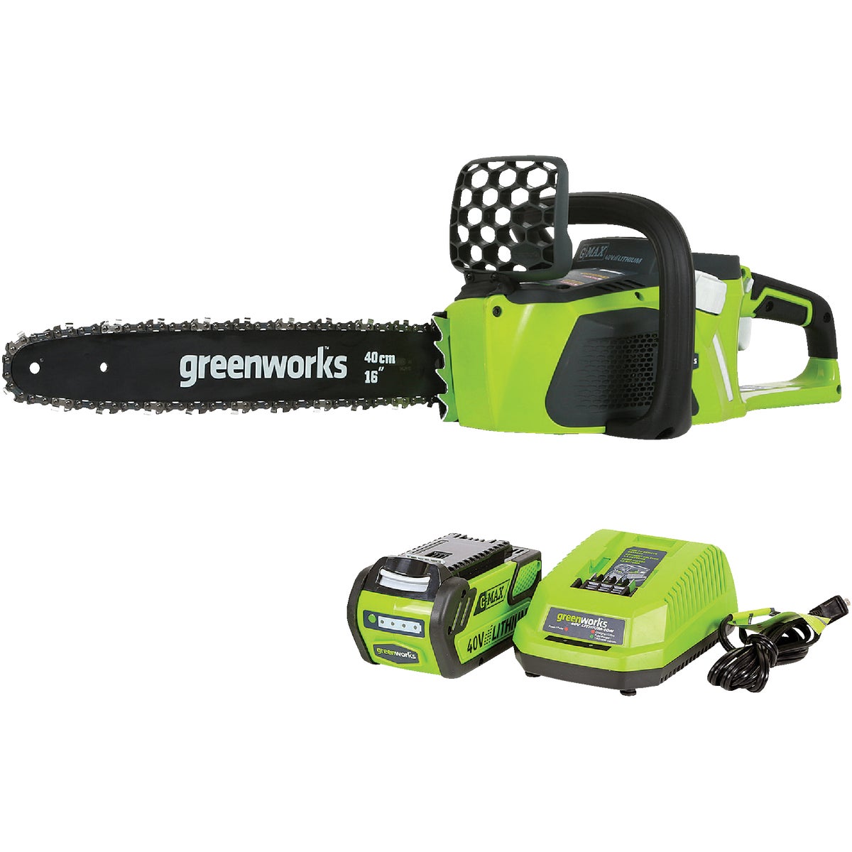 Greenworks G-MAX 16 In. 40V Lithium Ion Brushless Cordless Chainsaw