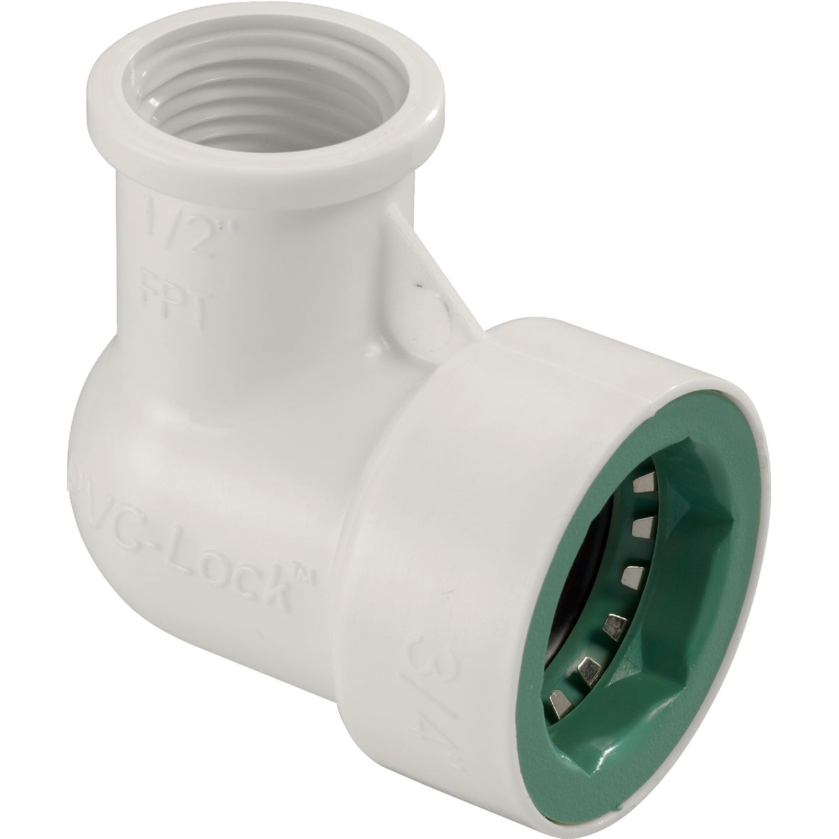 Orbit 3/4 In. x 1/2 In. FPT PVC-Lock Elbow