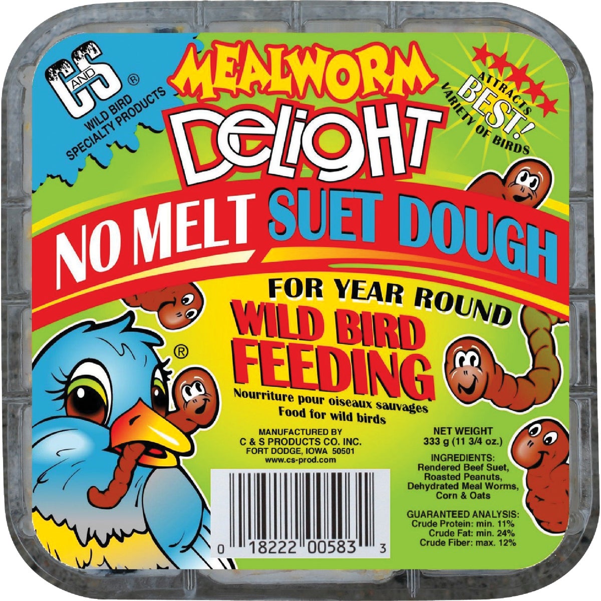 C&S 11.75 Oz. Mealworm Delight Suet Dough