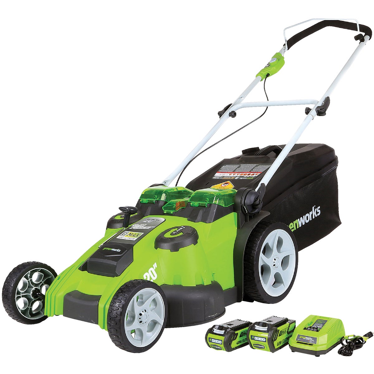 Greenworks 20 In. 40V G-MAX Lithium Ion Push Cordless Lawn Mower