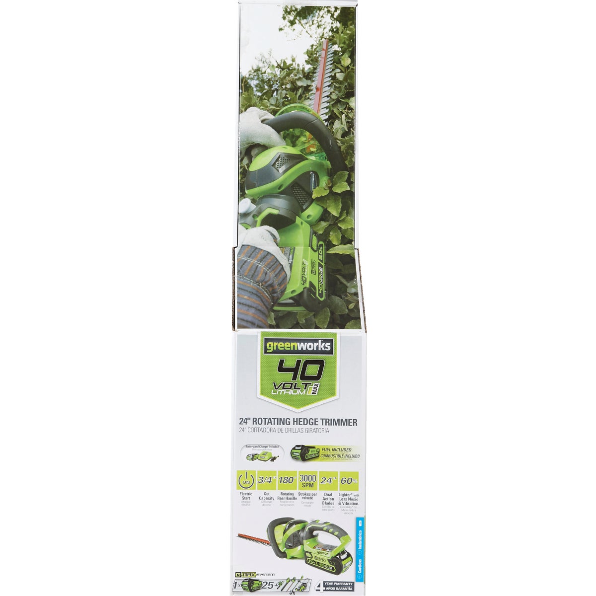 Greenworks G-Max 24 In. 40V Lithium Ion Cordless Hedge Trimmer (Bare Tool)