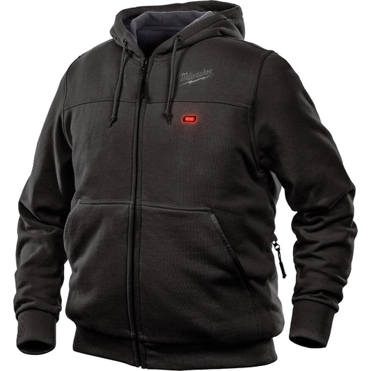 Milwaukee M12 Large Black Men's Heated Full Zip Hooded Sweatshirt