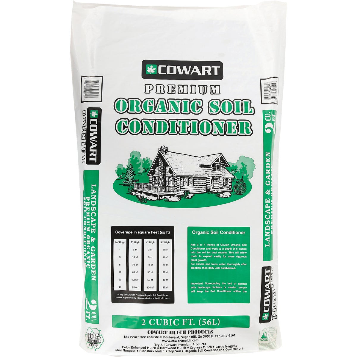 Cowart Sugar Hill 50 Lb. 2 Cu. Ft. Coverage Organic Soil Conditioner