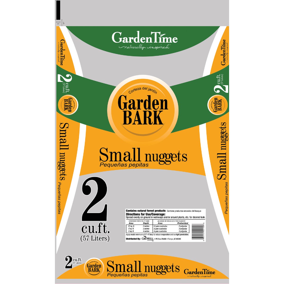 Garden Time 2 Cu. Ft. Small Pine Decorative Bark Mulch Nuggets