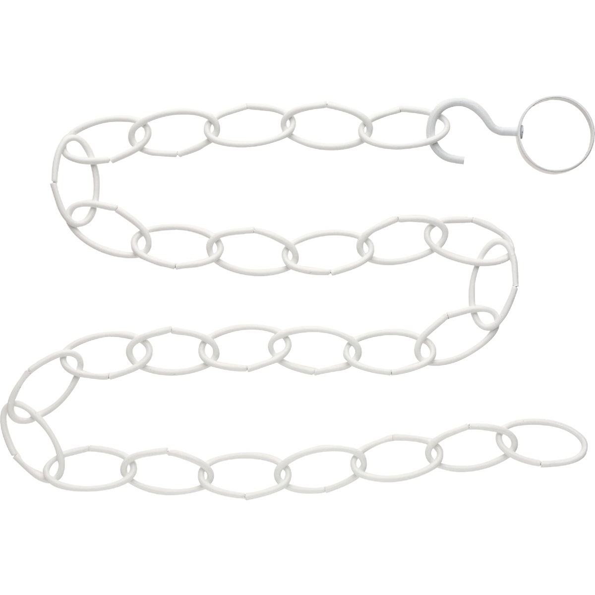 National 36 In. White Steel Hanging Plant Extension Chain/Hook Kit
