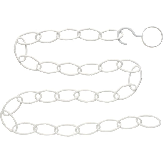 National 36 In. White Steel Hanging Plant Extension Chain/Hook Kit