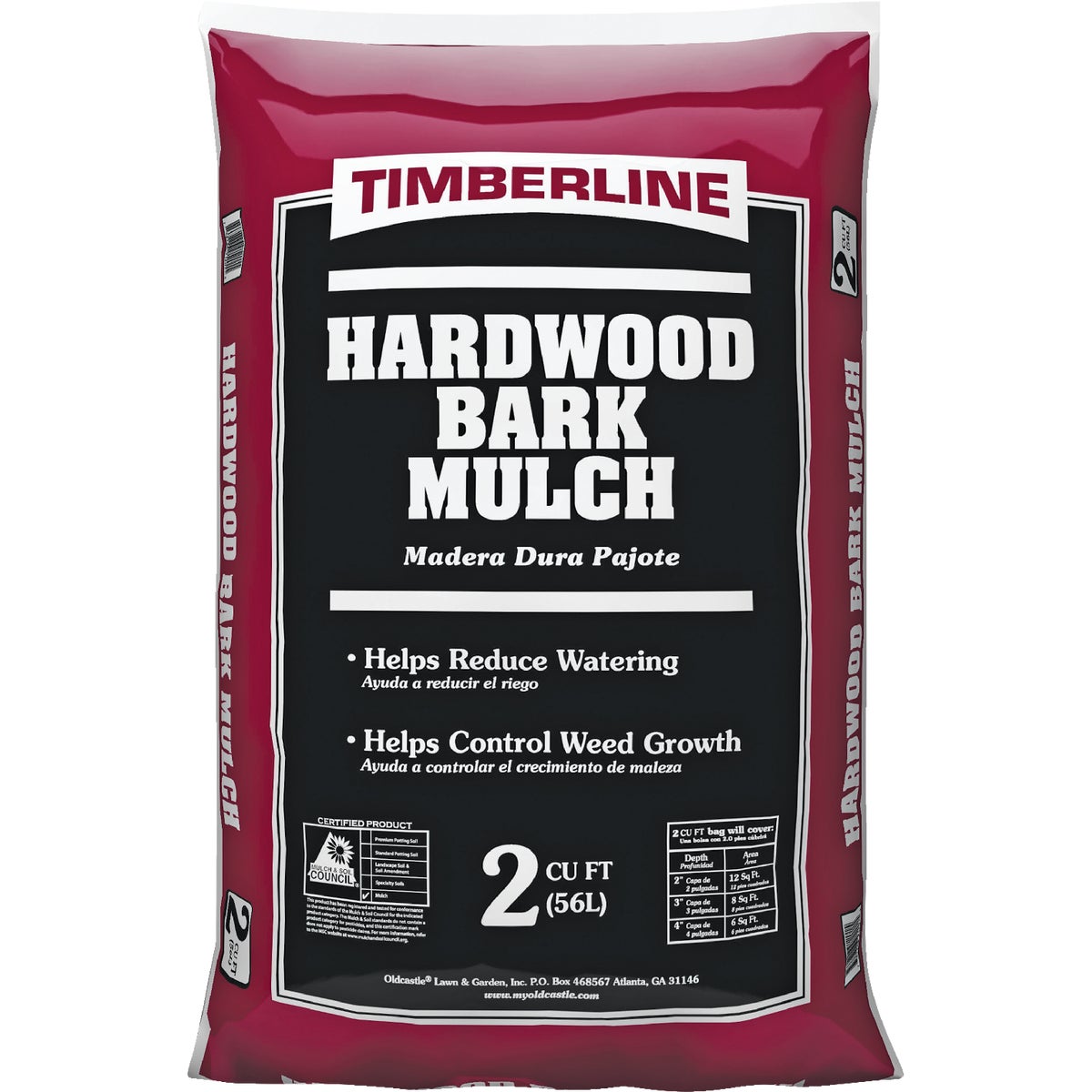 Timberline 2 Cu. Ft. Natural Brown Shredded Hardwood Mulch