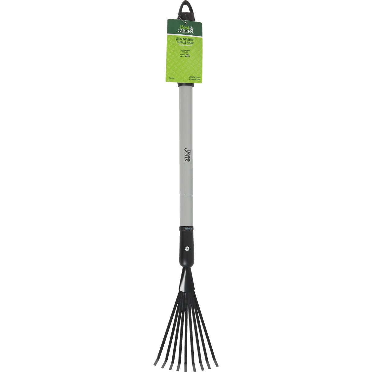 Best Garden Extendable Handle 5.5 In. Steel Shrub Rake (9-Tine)