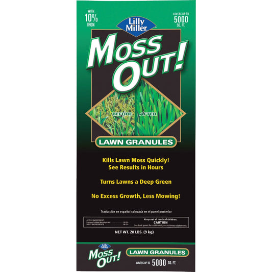 Lilly Miller MOSS OUT! 20 Lb. Ready To Use Granules Moss & Algae Killer