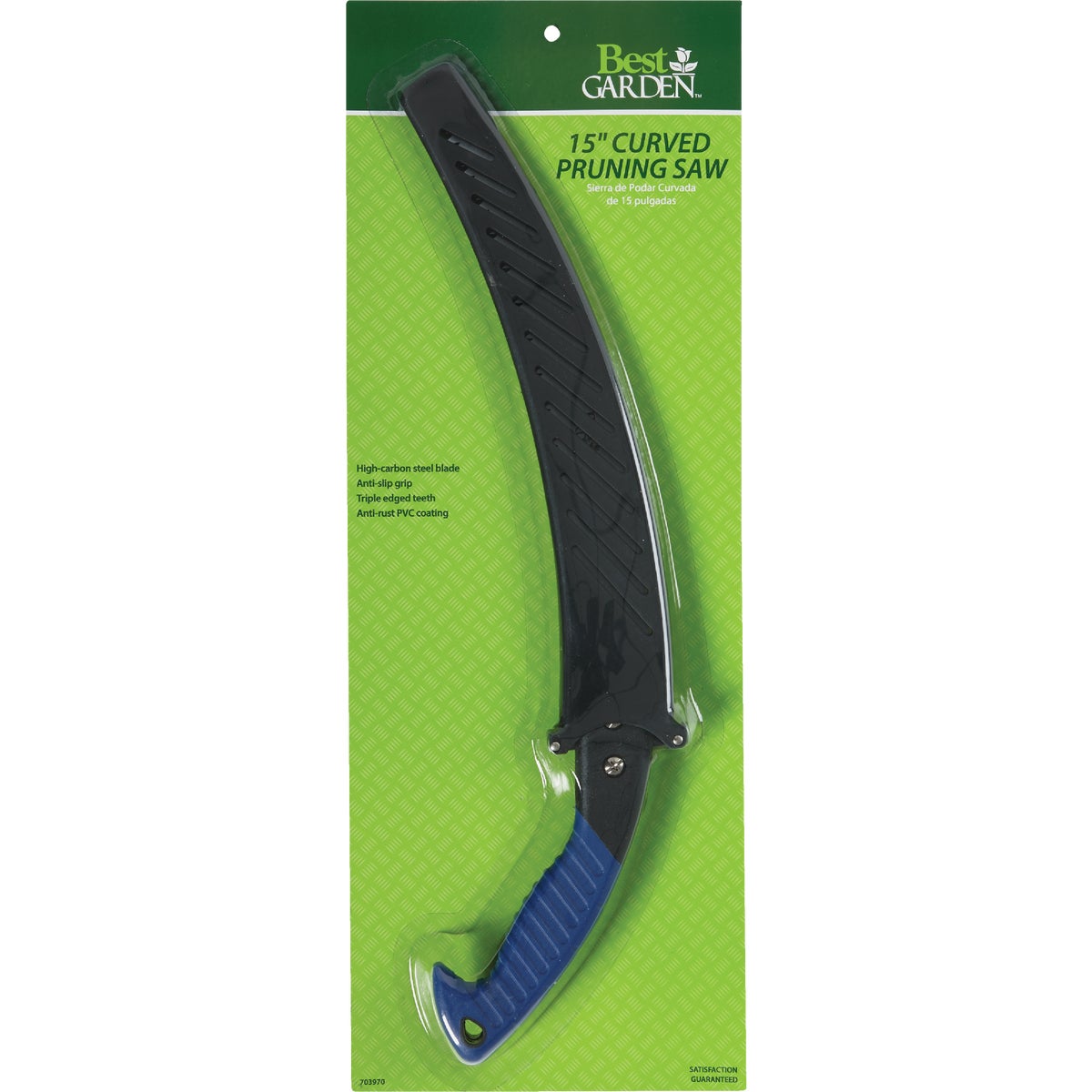 Best Garden 15 In. Rubber Grip Curved Pruning Saw