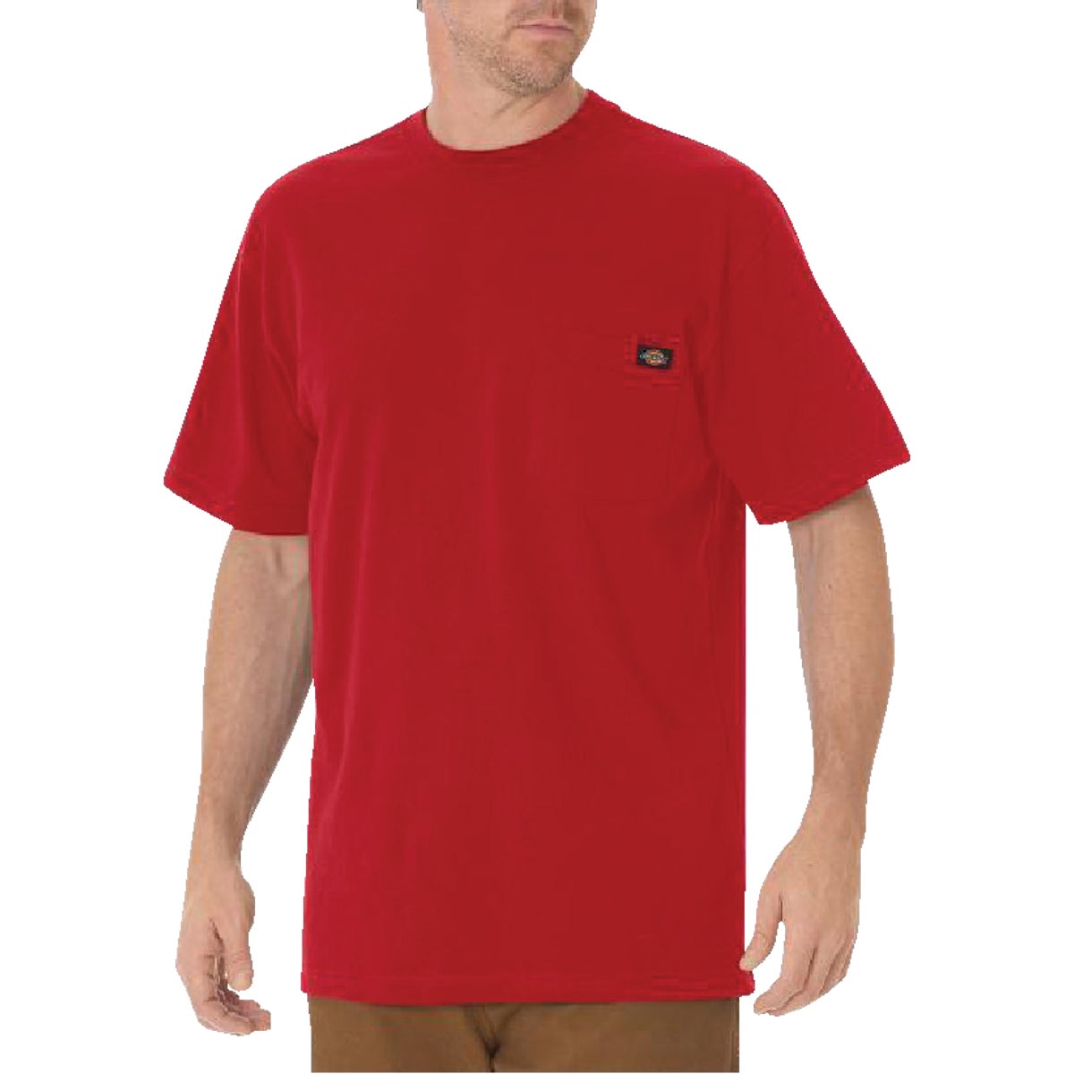 Dickies Large English Red Short Sleeve Men's Shirt