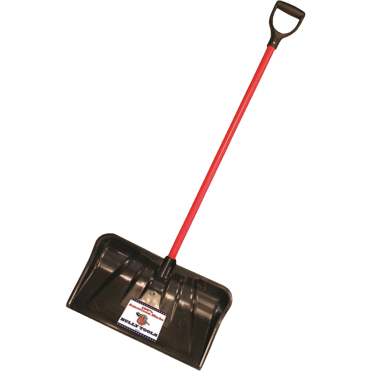 Bully Tools 22 In. Poly Combo Snow Pusher with 37 In. Fiberglass Handle