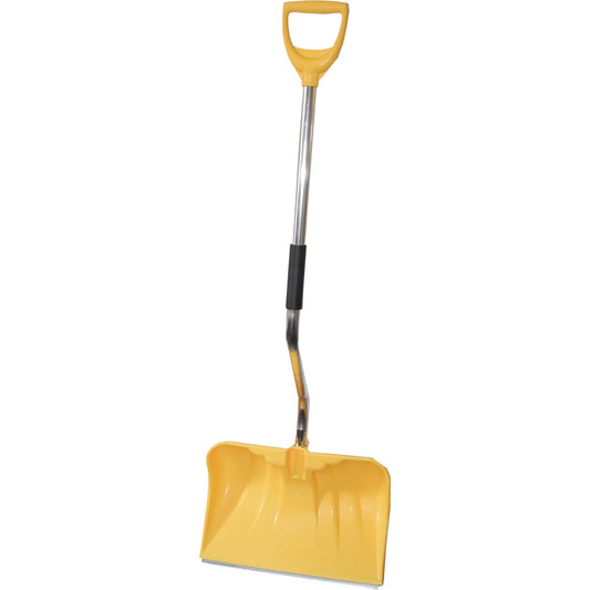 Rugg Back-Saver 20 In. Poly Snow Shovel & Pusher with Steel Wear Strip and 42 In. Lite-Wate Aluminum Handle