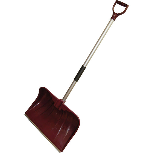 Rugg Back-Saver Lite-Wate 20 In. Poly Snow Shovel & Pusher With 38 In. Aluminum Handle