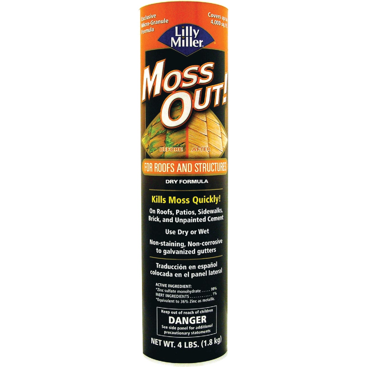 Lilly Miller MOSS OUT! 4 Lb. Ready To Use Granules Moss & Algae Killer