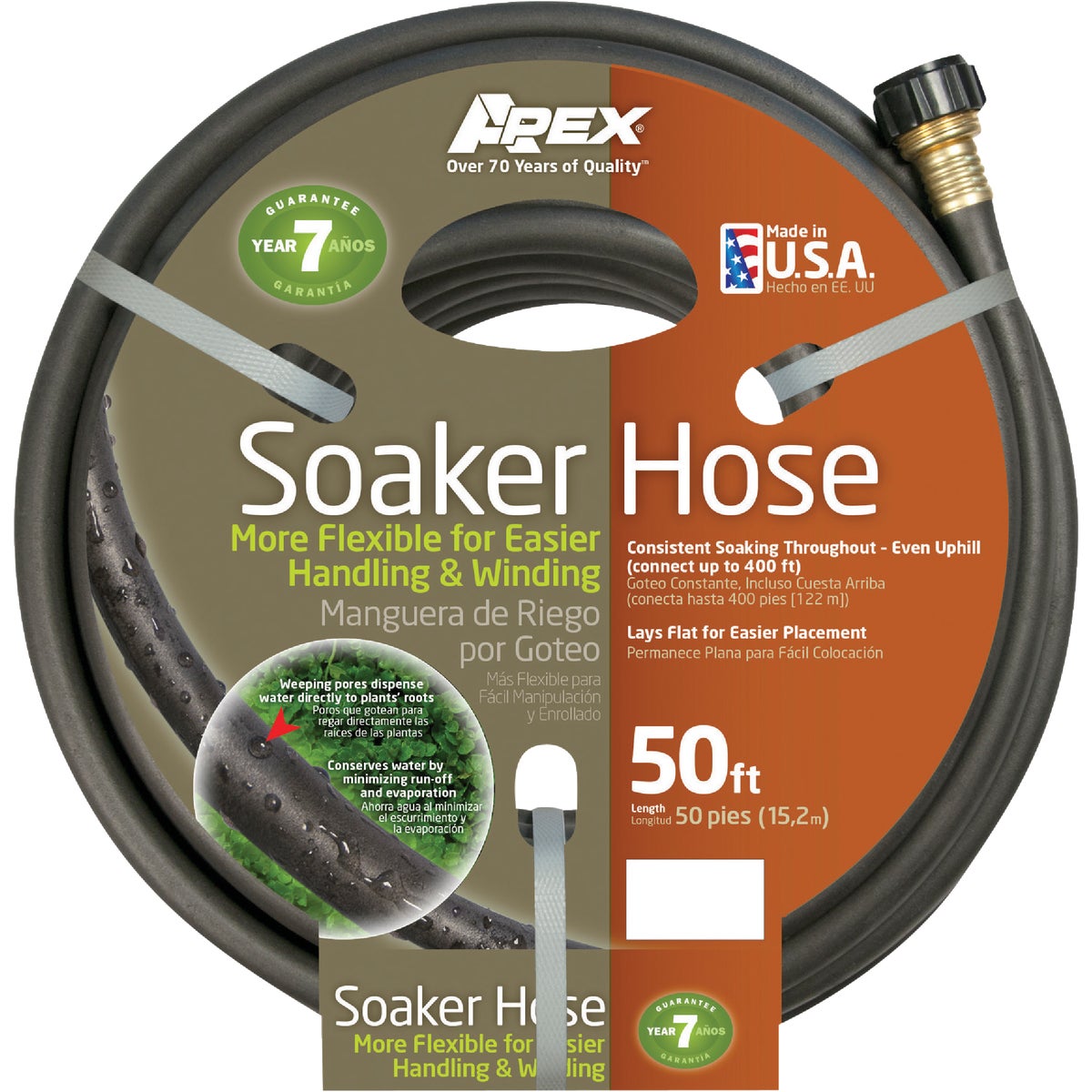 Apex 3/8 In. Dia. x 50 Ft. L. Soaker Hose