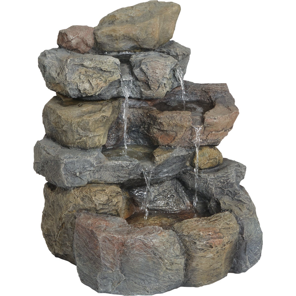 Best Garden 17 In. W. x 20 In. H. x 16 In. L. Resin Landscape Rock Fountain