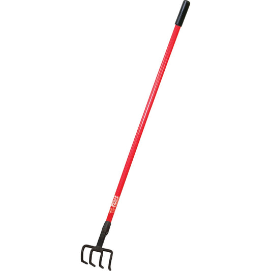 Bully Tools 4-Tine 52 In. Fiberglass Handle Garden Cultivator