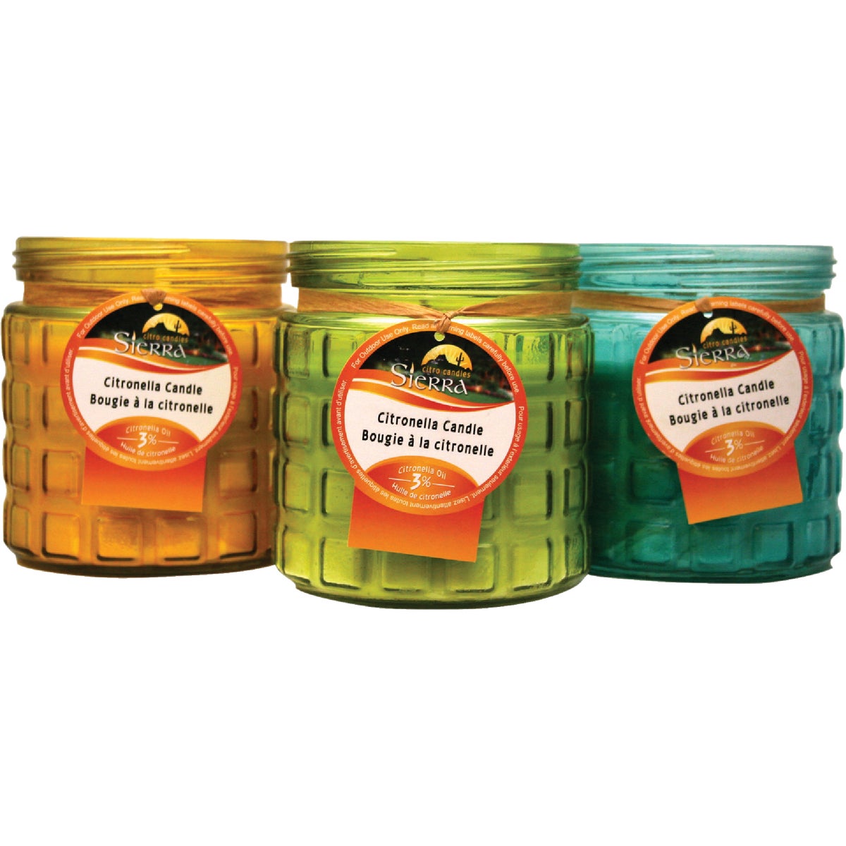 Sierra 8.1 Oz. 1-Wick Glass Jar Citronella Candle