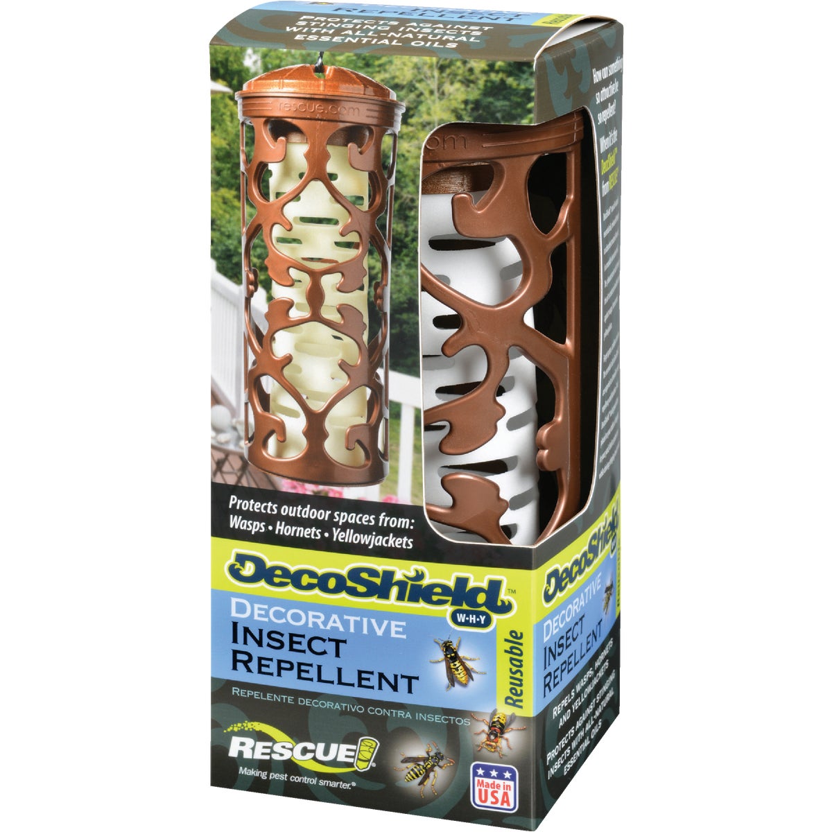 Rescue DecoShield 300 Sq. Ft. Coaverage Area 4-Day Stinging Insect Repellent Lamp