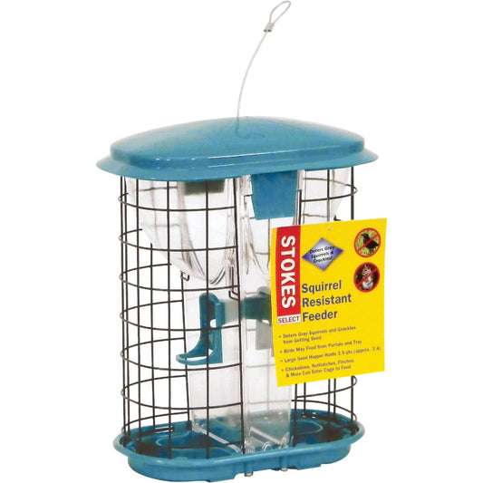 Squirrel-X Teal Plastic Wire Cage 3.4 Lb. Capacity Squirrel Resistant Bird Feeder