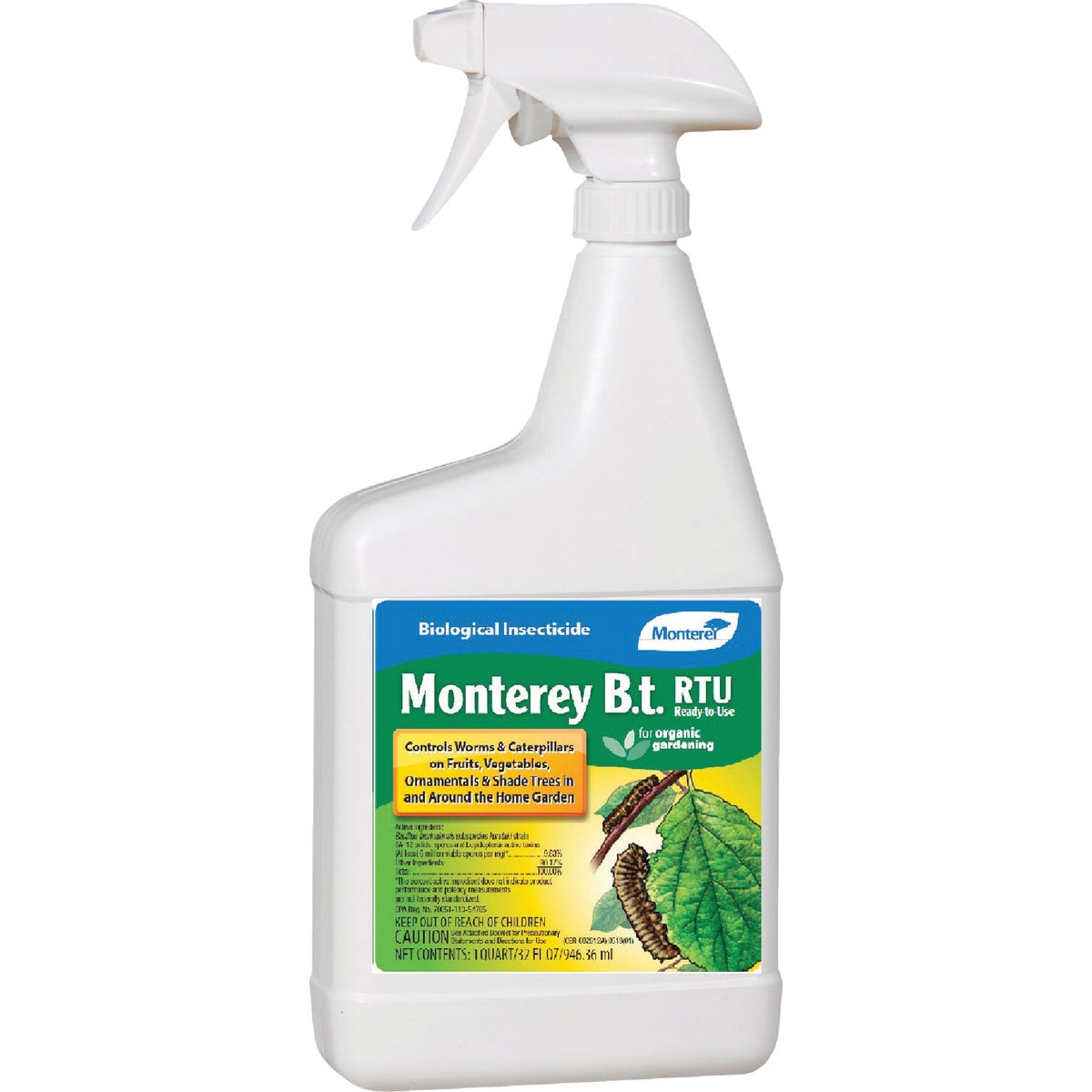 Monterey B.t. 32 Oz. Ready To Use Trigger Spray Organic Caterpillar Killer