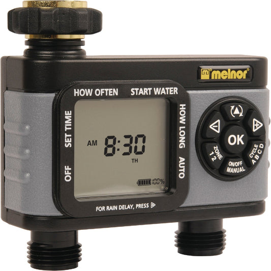 Melnor Hydrologic Electronic 2-Zone Day Specific Programmable Water Timer