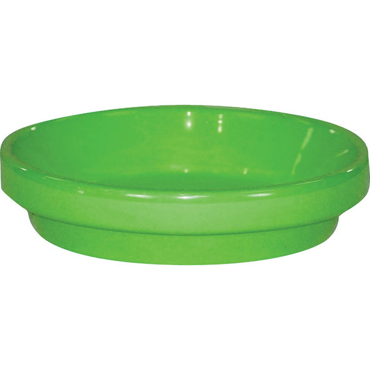 Ceramo Spring Fever 6 In. Bright Green Clay Flower Pot Saucer