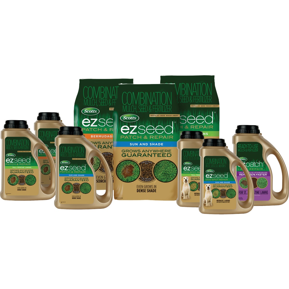 Scotts EzPatch For St. Augustinegrass 3.75 Lb. 85 Sq. Ft. 2-0-0 Lawn Fertilizer & Mulch