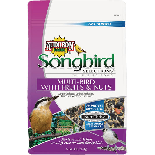 Audubon Park Songbird Selections 5 Lb. Fruit & Nut Wild Bird Seed