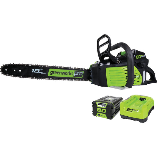 Greenworks Pro 18 In. 80V Lithium Ion Brushless Cordless Chainsaw