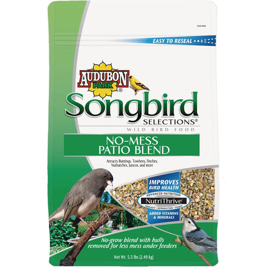 Audubon Park Songbird Selections 5.5 Lb. No-Mess Patio Blend Wild Bird Seed