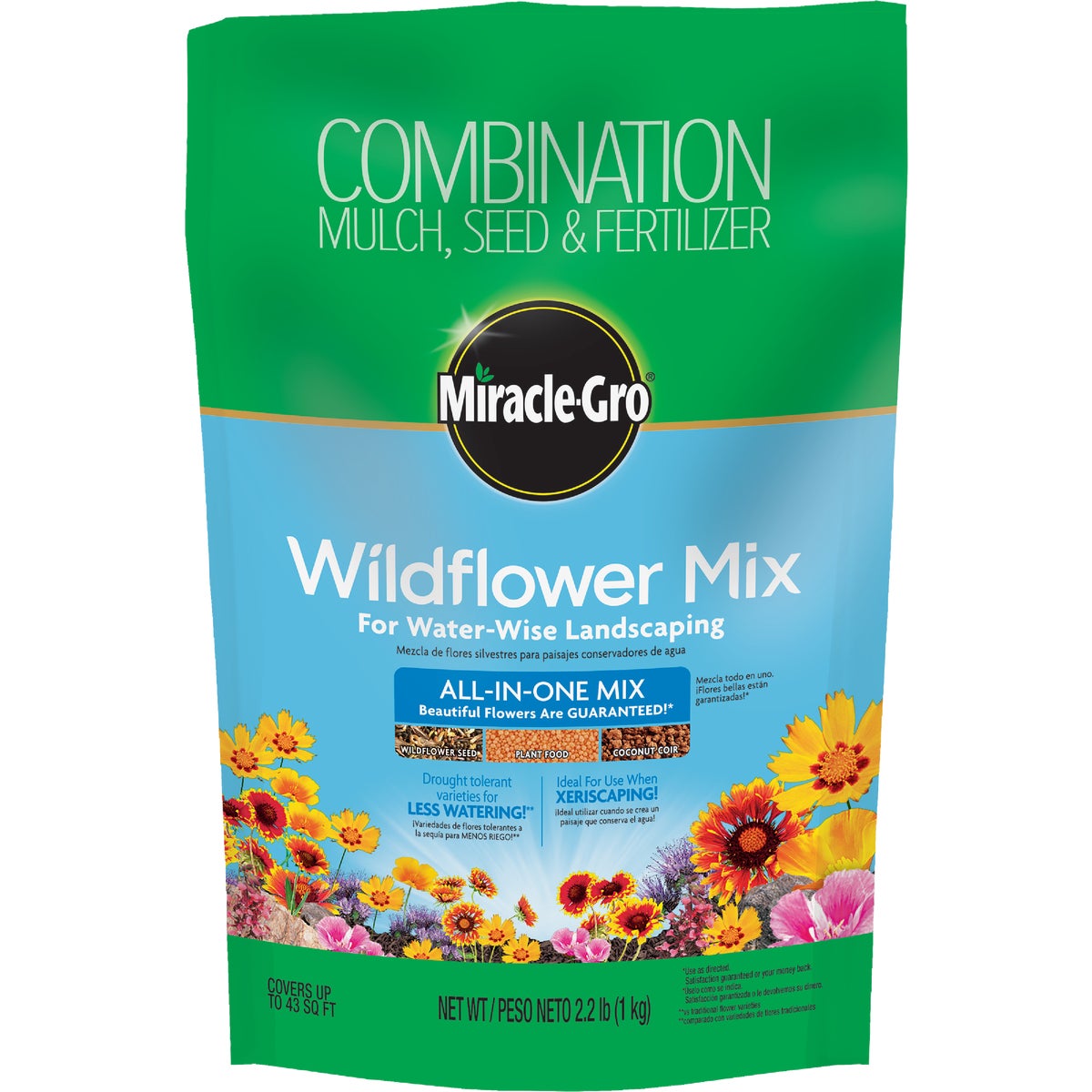 Miracle-Gro All-In-One 2.2 Lb. 43 Sq. Ft. Coverage Wildflower Seed Mix